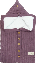 Фотография товара Конверт Amarobaby Pure Love Snap вязаный утепленный на выписку, розовый, 75 см