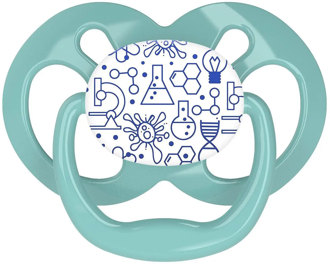 Пустышка Dr Brown's Advantage с колпачком голубая 6м+