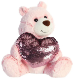 Мягкая игрушка Aurora Медведь Большое сердце розовый 30 см Мягкая игрушка Aurora Медведь Большое сердце розовый 30 см