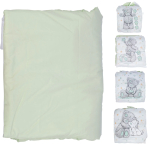 Фотография товара Комплект в кроватку панно Мишка LuBaby, 6 предметов, мятный, арт. 40090