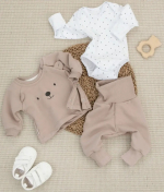 Фотография товара Комплект "Пикколино Лайт" свитшот, штаны и боди KiDi kids, футер, бежевый, р.20