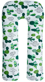 Фотография товара Наволочка к подушке для беременных AmaroBaby U-образная Кактусы 340х35 см