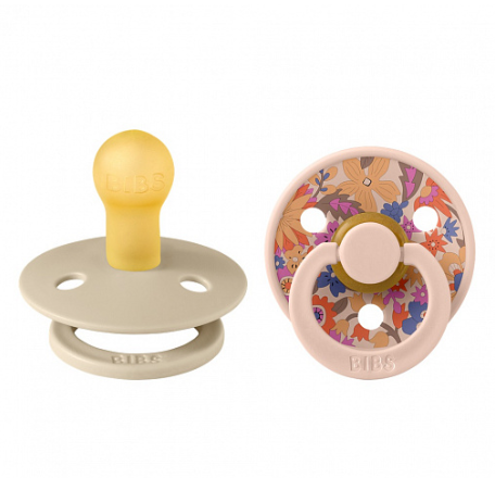 Фотография товара Набор пустышек латексных BIBS Liberty Colour, 2 шт. - Blossom - Blush Mix, 0+ мес.