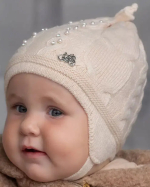 Фотография товара Шапка Наследник Выжанова демисезонная на завязках, бежевый, р.40-42