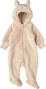Комбинезон с капюшоном Мишка Little Star, р. 62, велсофт, бежевый Комбинезон с капюшоном Мишка Little Star, р. 62, велсофт, бежевый