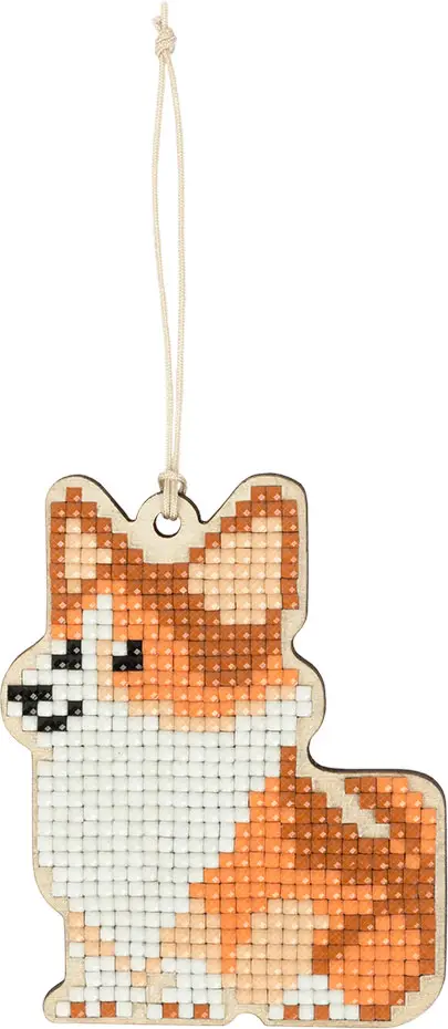 Кристальная мозаика Фрея подвеска Корги, 8.5x6.5 см