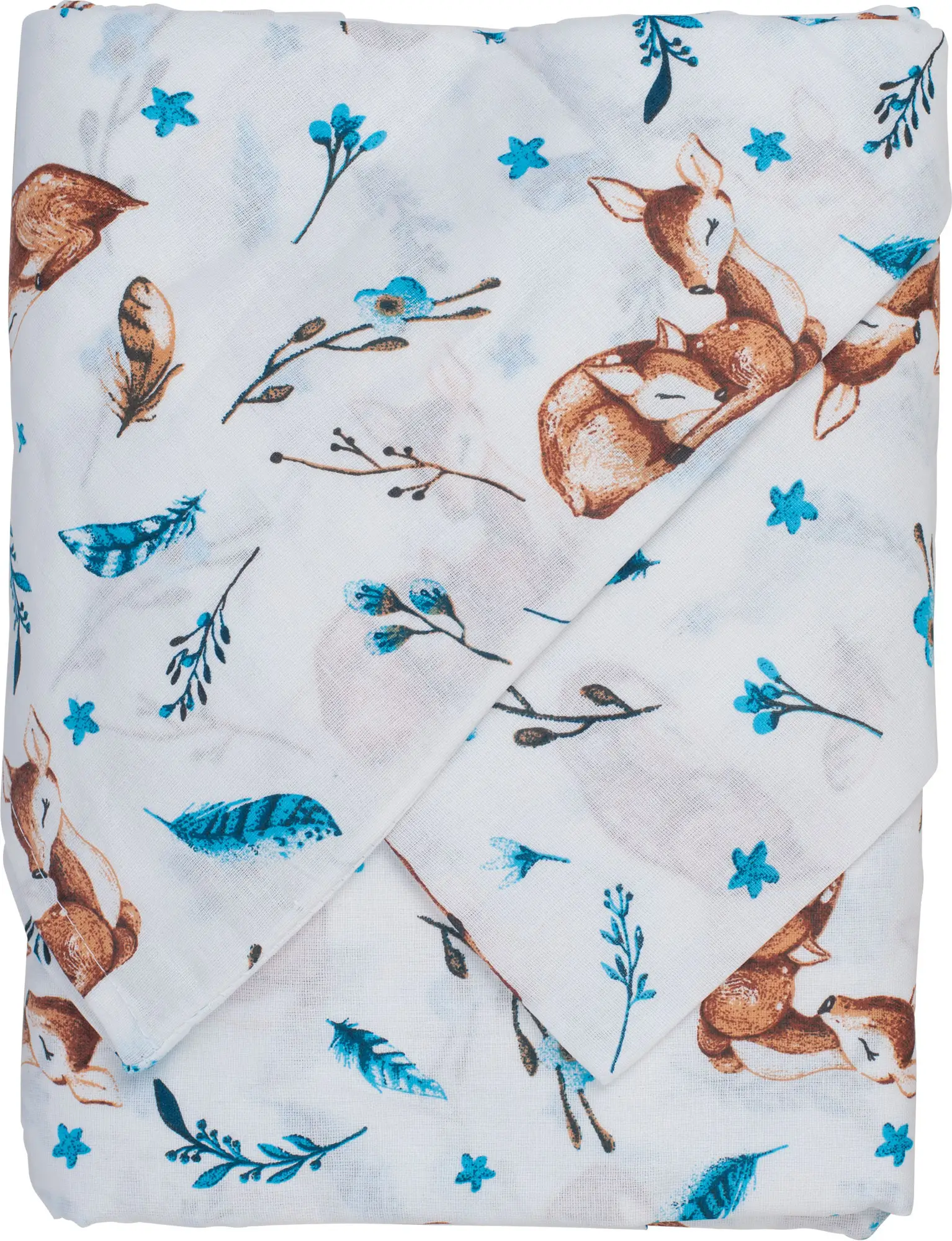 Комплект постельного белья Олененок с веточкой LuBaby, 3 предмета, арт. 38502