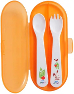 Набор столовых приборов дорожном футляре Philips Avent ложка и вилка Набор столовых приборов дорожном футляре Philips Avent ложка и вилка