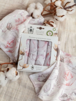 Фотография товара Платочки муслиновые Наследник Выжанова розы 4 штуки