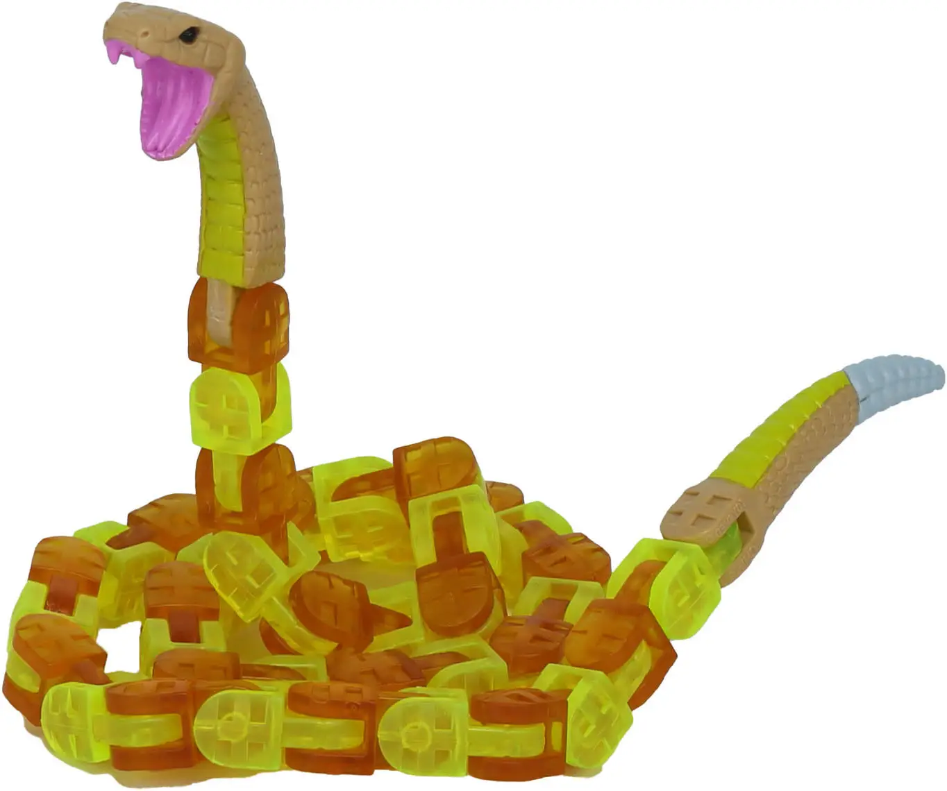 Антистресс-игрушка Klixx Creaturez Гремучая змея, оранжевая