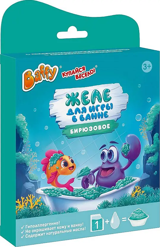 Желе для игры в ванне, бирюзовое Baffy