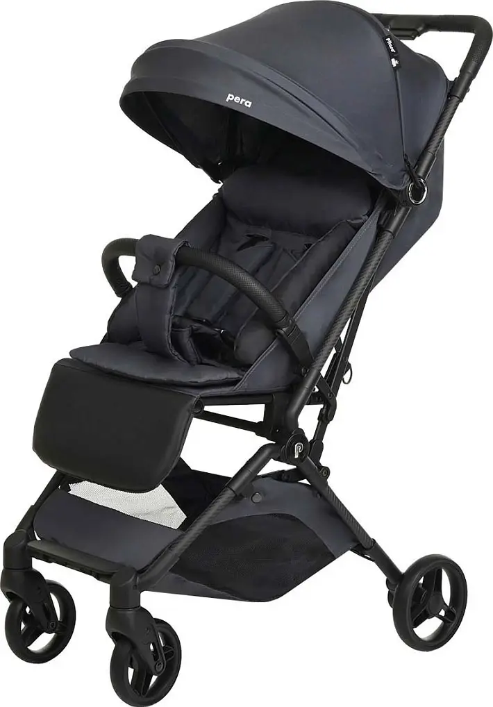 PITUSO коляска детская PERA (прогулочная)Graphite/рама carbon/PU (блок колес)