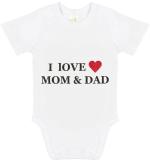 Боди с коротким рукавом Luxury Baby I Love Mom and Dad 74 Боди с коротким рукавом Luxury Baby I Love Mom and Dad 74