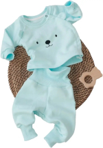 Фотография товара Комплект 2 предмета Пикколино-3, футер, мята, размер 20, рост 62-68 см