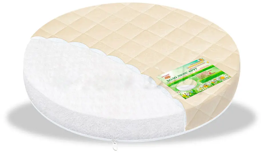 Матрас Boom Baby Холо Люкс стеганая микрофибра 75х75 см круг 