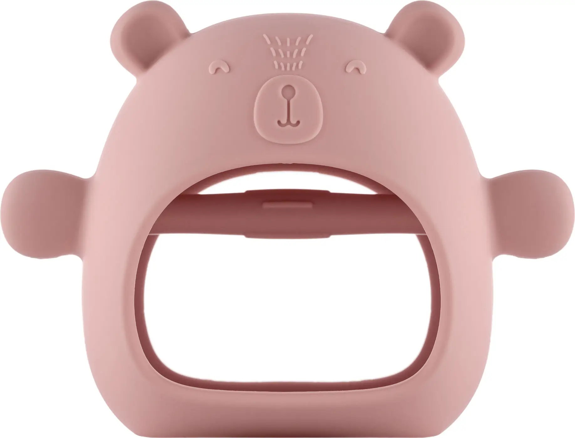 Силиконовый прорезыватель на руку Roxy Kids Мишка, розовый, арт. RST-003-P