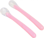 Фотография товара Набор силиконовых ложек для кормления розовый 2 штуки
