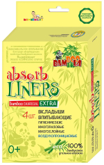 Многоразовые вкладыши Bamboola Extra Absorb Liners 4 штуки Многоразовые вкладыши Bamboola Extra Absorb Liners 4 штуки