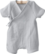 Фотография товара Боди KiDi kids на завязках, муслин, серый, размер 24, рост 74-80 см