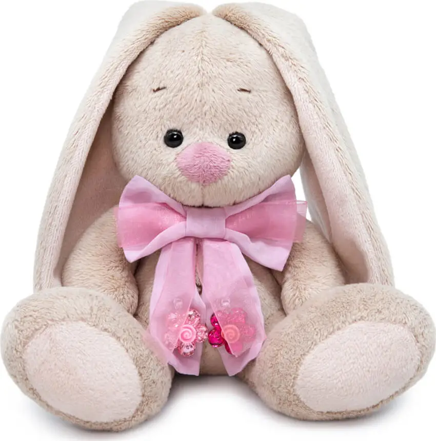 Игрушка мягконабивная Зайка Ми в банте с подвесками Budi Basa, 15 см