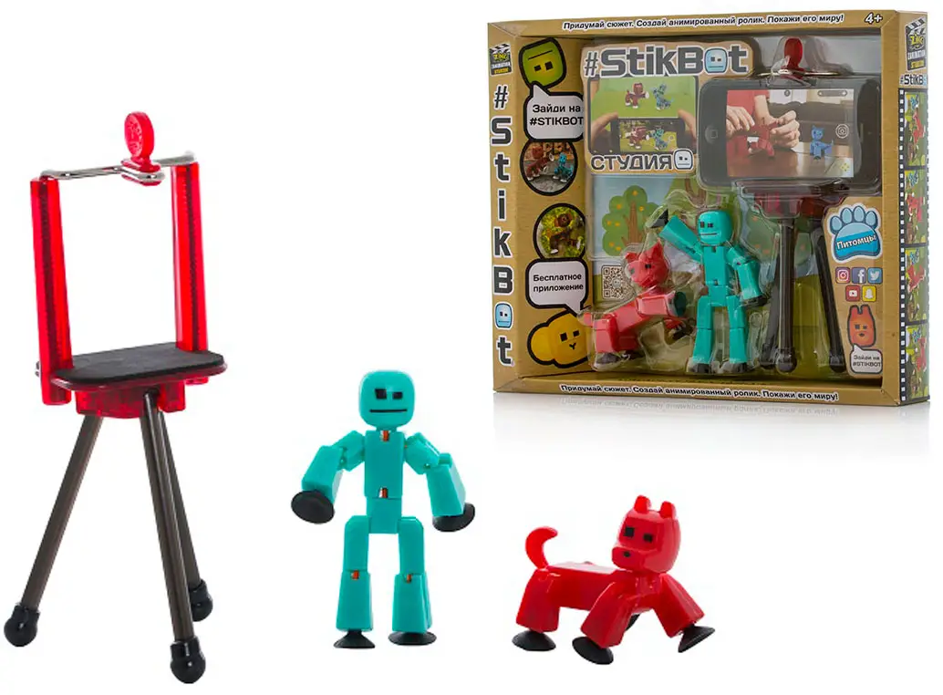 Игровой набор Zing Stikbot Анимационная студия с питомцем TST615A