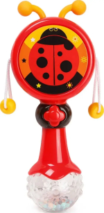 Игрушка погремушка Божья коровка, Huanger, 7.5х4.5х17 см