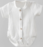 Фотография товара Боди с коротким рукавом KiDi Kids, муслин, молоко, р. 22 рост 68-74 см