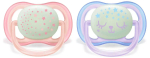 Фотография товара Пустышка Philips Avent ultra air ночная 2 штуки