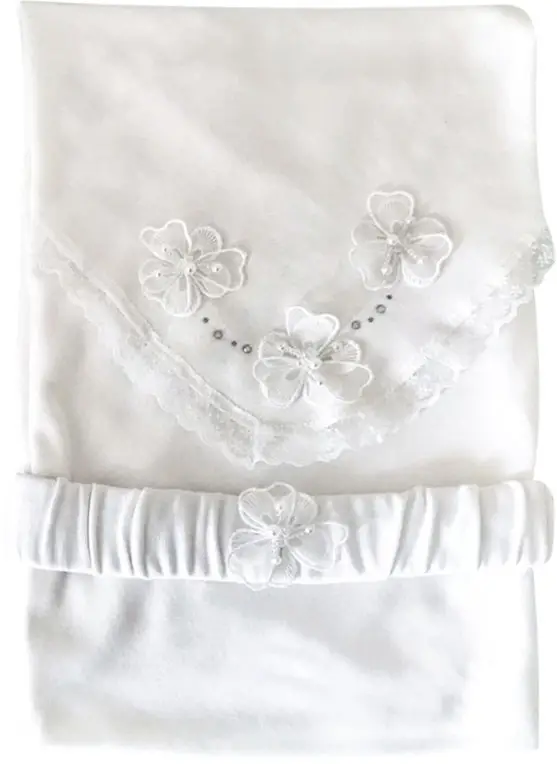 Конверт летний Fleole Лея молочный однослойный плед, бант, матрасик