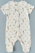Фотография товара Комбинезон на кнопках Little Star Морковки крем, (68)