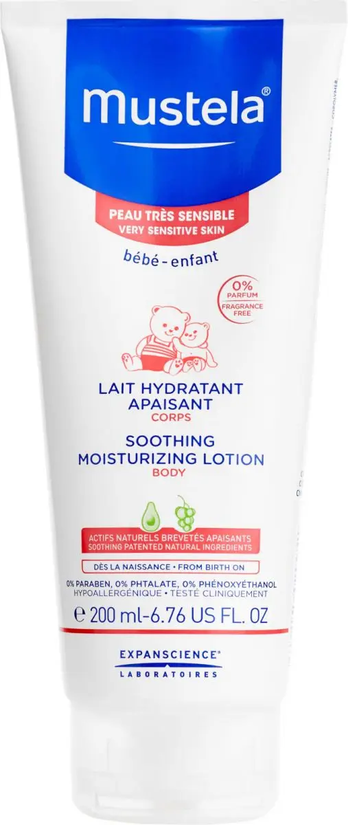 Увлажняющее успокаивающее молочко для тела Mustela 200 мл