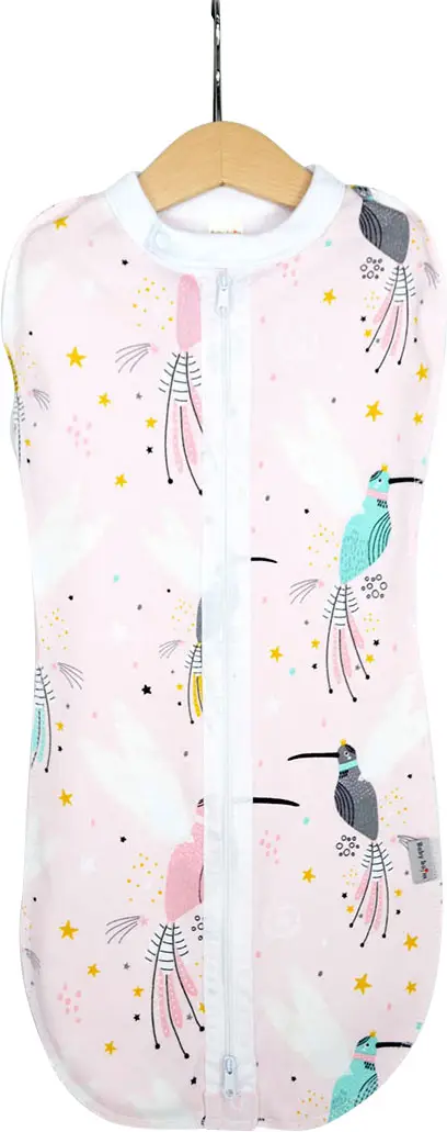 Пелёнка-кокон Baby Boom Колибри на розовом 62