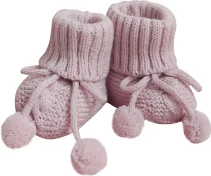 Пинетки Bunnyphant вязаные с помпонами, 0-6 месяцев, в ассортименте