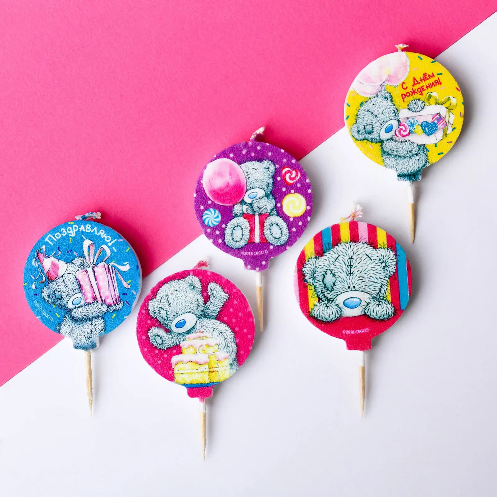 Свеча Страна Карнавалия в торт набор Me To You, 4127139