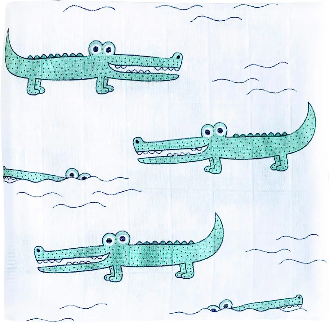 Муслиновая пелёнка Mjolk Крокодилы 110х110 см