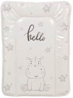 Матрас для пеленания Polini kids Бегемотик на комод серый 70х50 см