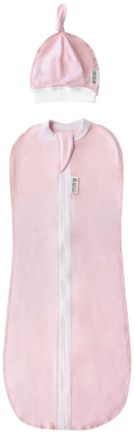 Фотография товара Пелёнка-кокон на молнии с шапочкой AmaroBaby Nature essence, розовый 68-74