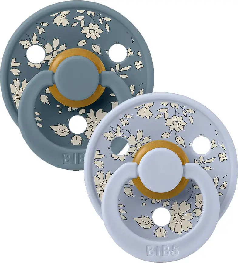 Набор пустышек латексных Bibs Liberty Colour,  Capel, Dusty Blu, от 6 месяцев, 2 шт