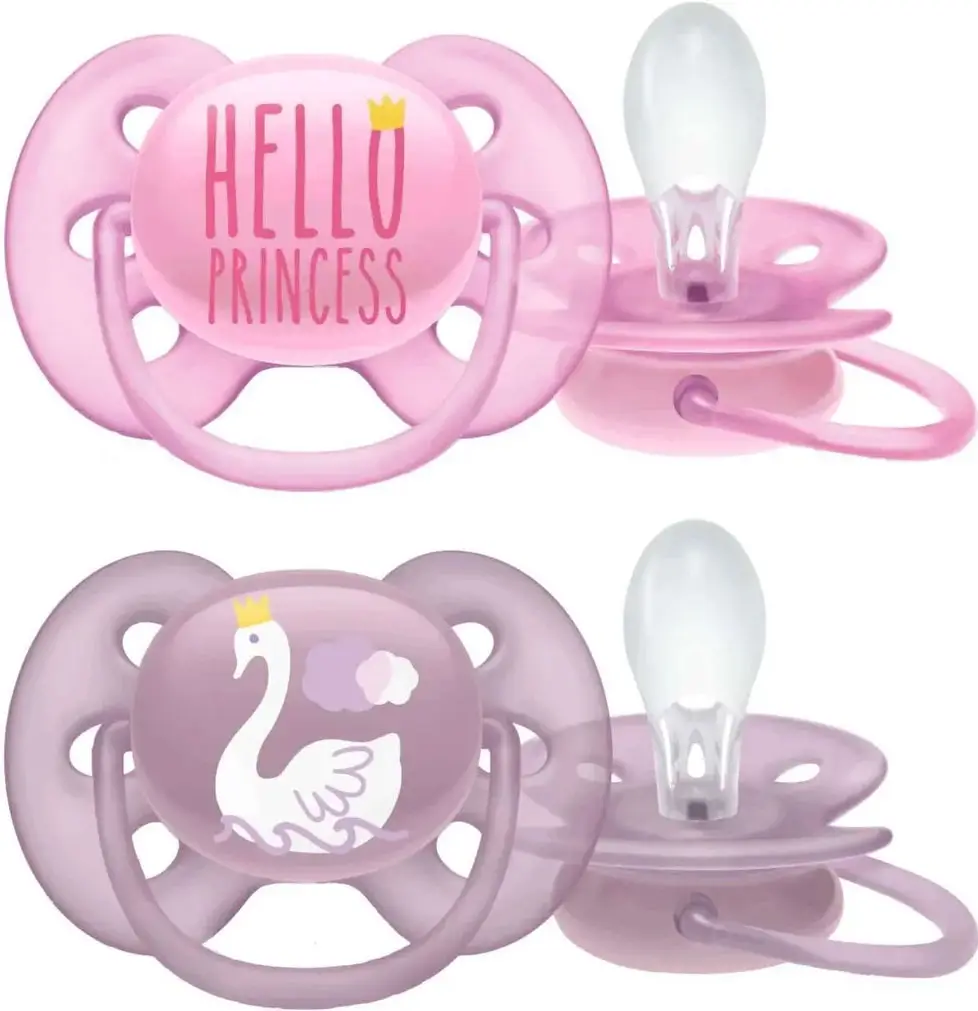 Пустышка Ultra soft Hello Philips Avent, лебедь, от 6 до 18 месяцев