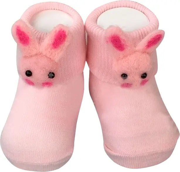 Носочки трикотажные Little Star Зайки войлочные розовый