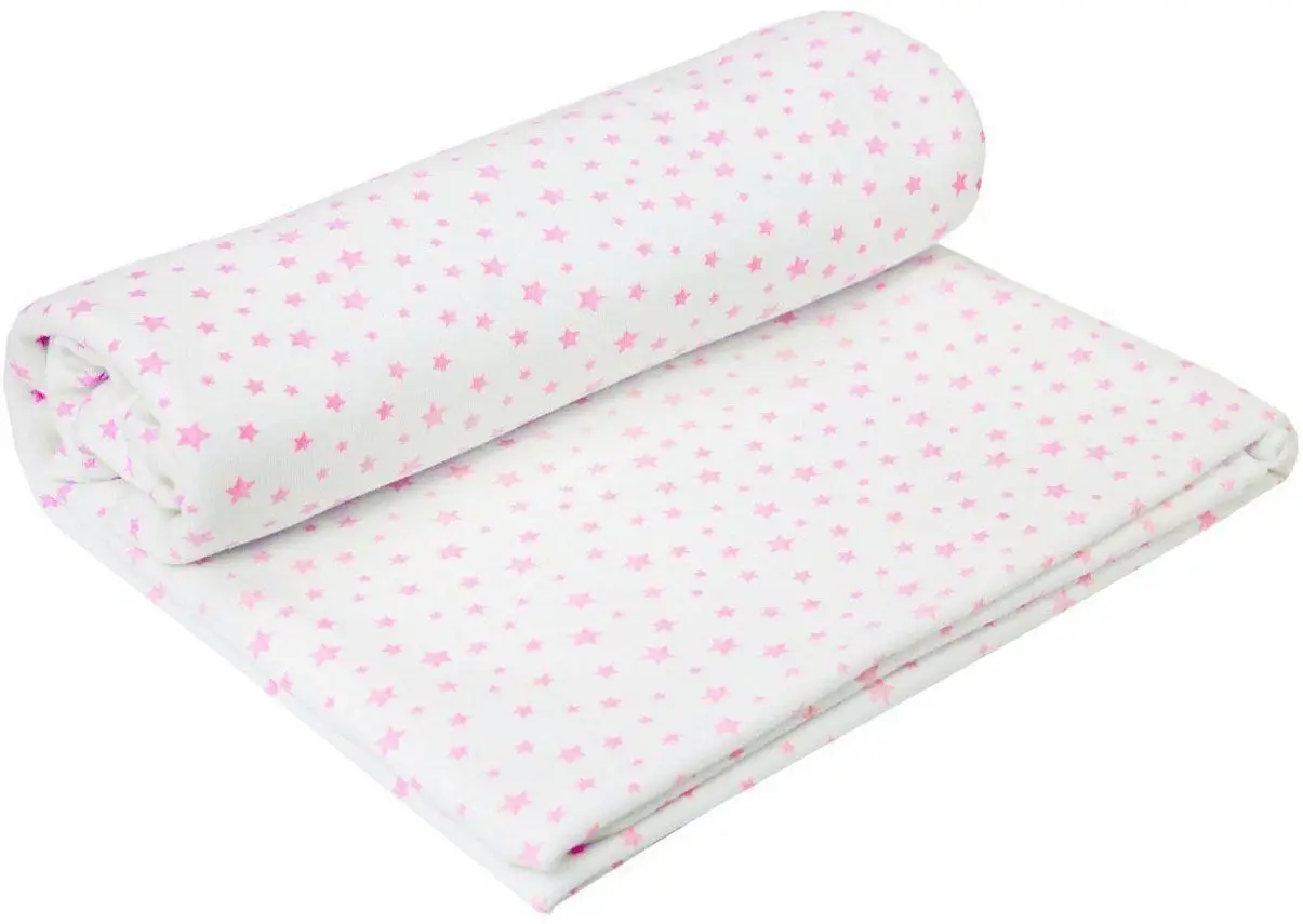 Пелёнка трикотажная Amarobaby Soft Hugs Розовые звёзды