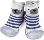 Фотография товара Ботиночки носочки детские Amarobaby First Step Bear серые, размер 23, с дышащей подошвой