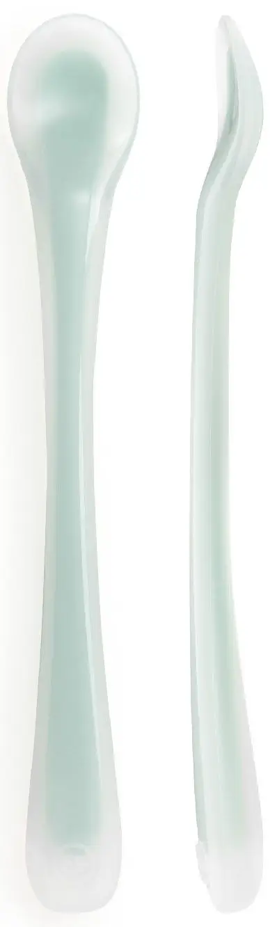 Ложка для кормления Happy Baby силиконовая green