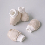 Фотография товара Комплект KiDi Зайкин варежки анти-царапки и пинетки звездочки