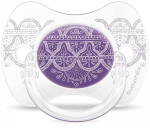 Пустышка с силиконовой физиологической соской Suavinex Haute Сouture (4-18 мес) фиолетовый