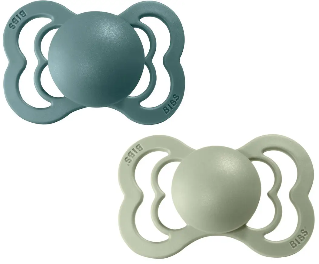 Набор пустышек Bibs Supreme Latex Island Sea, Sage 0-6 месяцев
