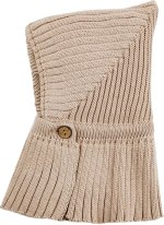 Фотография товара Шапка-шлем детская вязаная Amarobaby Pure Love Angle, размер 40-42, зимняя, с утеплителем, бежевая