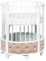 Фотография товара Кроватка детская Островок уюта EVA VIP капучино, велюр, белый