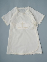 Фотография товара Крестильная рубашка Little Star Cпаси и сохрани хлопковая вуаль, шампань 56