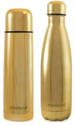 Фотография товара Набор Miniland MyBaby&Me (термос, термобутылка) 500 мл золотой